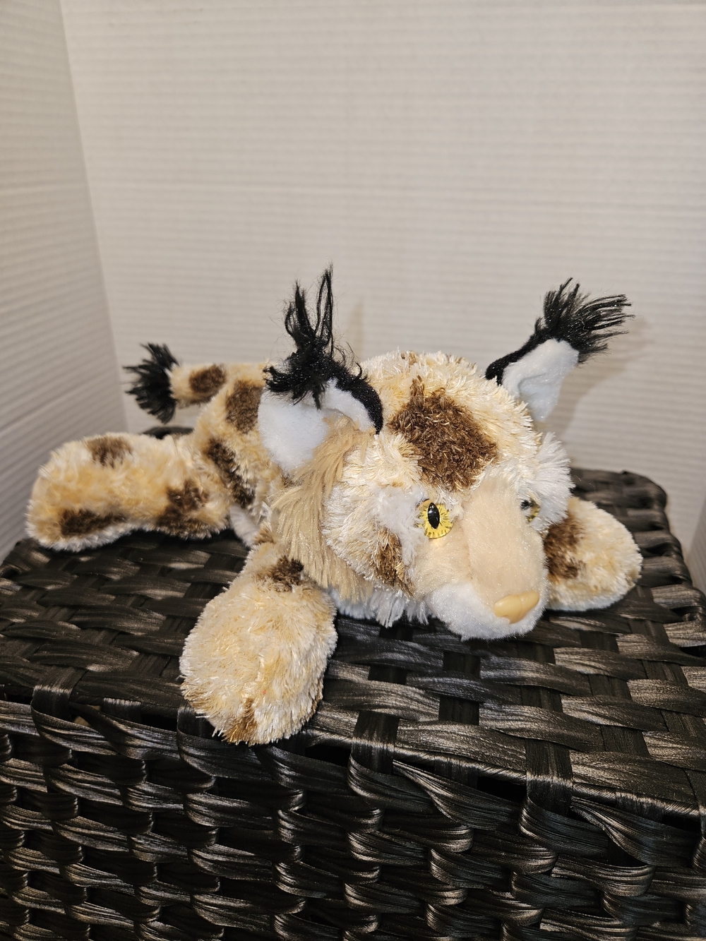 Plush Lynx Cuddly Toy - Tan, Brown and Black